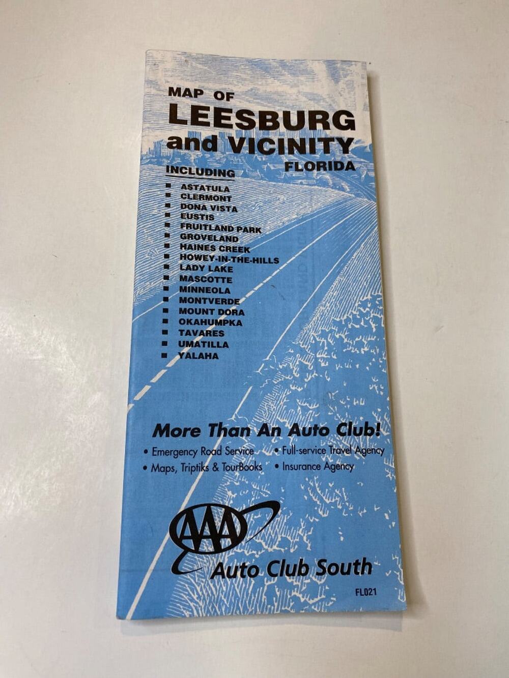 2002 AAA Foldable Map of Leesburg and Vicinity Florida FL021